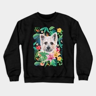 Tropical Cairn terrier Crewneck Sweatshirt